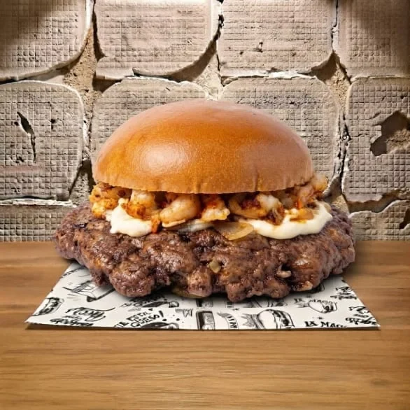 Mar y Montaña, la burger Surf & Turf de La Prensa con ternera y gambas